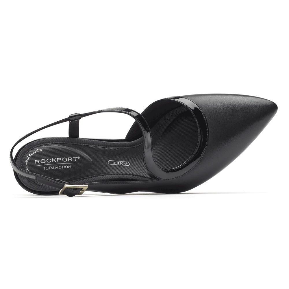 Rockport Pumper Dame Svart - Total Motion Slingback - UPVA19483